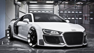 Nice Car White R8 V10 Wallpaper