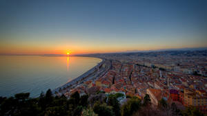 Nice France Sunset Wallpaper