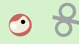 Nichijou Daruma And Nano Key Wallpaper
