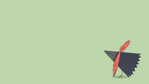 Nichijou Karasu With Green Backdrop Wallpaper