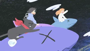 Nichijou Nano, Hakase, And Sakamoto Sharks Wallpaper