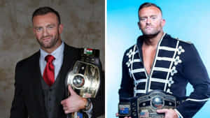 Nick Aldis Wrestling Champion Poses Wallpaper