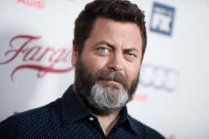 Nick Offerman In A Classic Pose Wallpaper