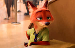 Nick Wilde Smirk Animated Character Wallpaper