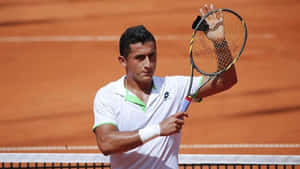 Nicolas Almagro Showing Racket Wallpaper