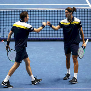 Nicolas Mahut Doubles Partner Fist Bump Wallpaper