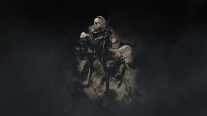 Nier: Automata Dark Anime Aesthetic Desktop Wallpaper