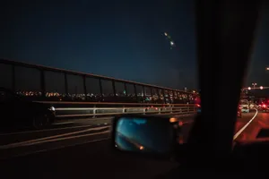 Night Aesthetic Car Pov Wallpaper