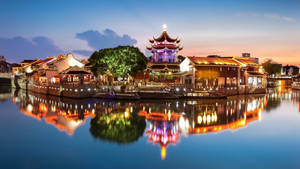 Night Scene In Suzhou Wallpaper