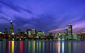 Night Skyline Civil Engineering Wallpaper