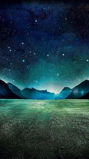 Night Time Mountain Nature Android Hd Wallpaper