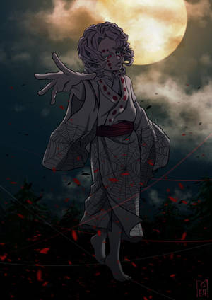 Night With Rui Demon Slayer Wallpaper