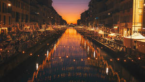 Nightlife In Navigli, Milan Wallpaper