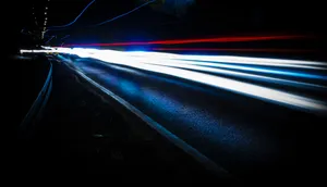 Nighttime Traffic Light Trails Wallpaper