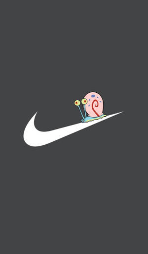 Nike Cartoon Gary From Spongebob Squarepants Wallpaper