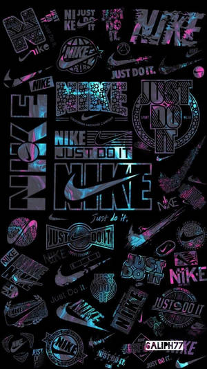 Nike Graffiti Iridescent Logos Wallpaper