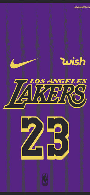 Nike Lakers Jersey With The Number 23 On It Wallpaper