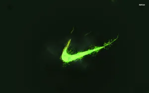 Nike Logo Neon Green Aesthetic Wallpaper