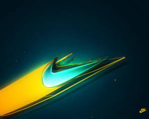 Nike Logo On A Dark Background Wallpaper