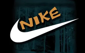 Nike Logo Over A Stunning Skyline Wallpaper