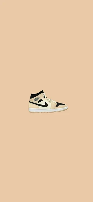 Nike Shoes Peach Background Wallpaper