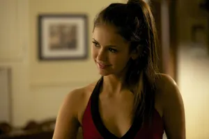 Nina Dobrev On Set Wallpaper