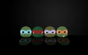 Ninja Turtle Cute Chibi Heads Wallpaper