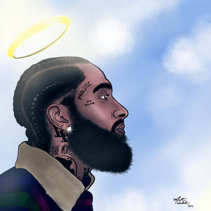 Nipsey Hussle Artistic Illustration Wallpaper