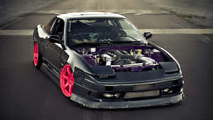 Nissan 180 Sx Purple Engine Wallpaper