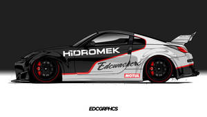 Nissan 350z Racing Car In Digital Wallpaper