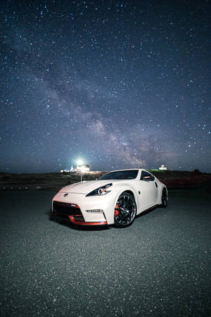 Nissan 350z Under The Starry Night Wallpaper