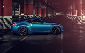 Nissan 370z Exiting The Parking Space Wallpaper