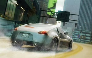 Nissan 370z Splashing Water Wallpaper