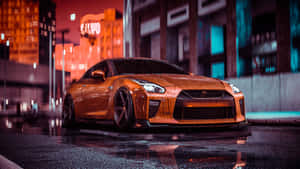 Nissan Gtr On The Road Wallpaper