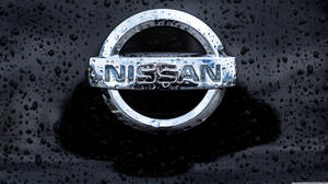 Nissan Logo With Raindrops Wallpaper