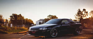 Nissan R33 Gtr And Sunset Wallpaper