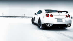 Nissan R35 Gtr Snowy Road Wallpaper