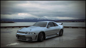 Nissan Skyline Gtr R33 Near Mountains Wallpaper