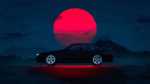 Nissan Skyline Gtr R33 Red Moon Wallpaper