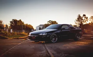 Nissan Skyline Gtr R34 At Railroad Wallpaper