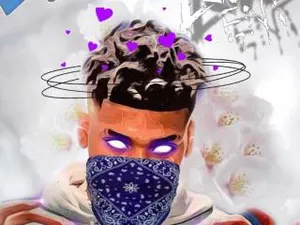 Nle Choppa Cartoon With Glowing Eyes Wallpaper