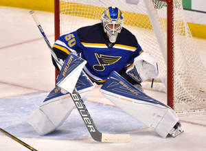 No. 50 Ice Hockey Goaltender Jordan Binnington Wallpaper