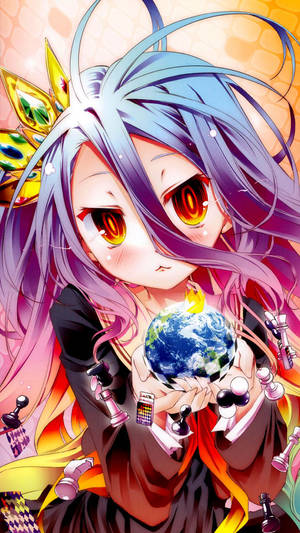 No Game No Life’s Shiro Enjoying Earth Wallpaper