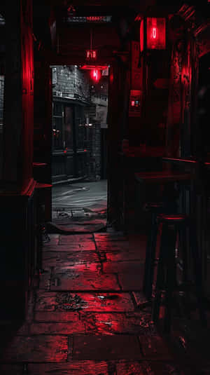 Nocturnal_ Alleyway_ Glow Wallpaper