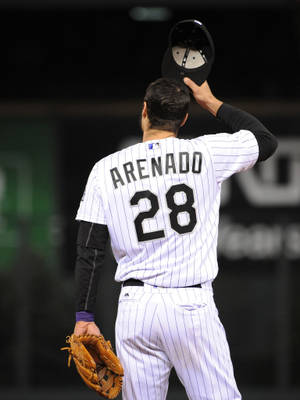 Nolan Arenado White Stripes Jersey Wallpaper