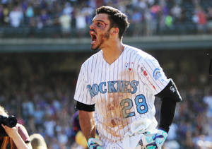 Nolan Arenado With Dirty Jersey Wallpaper