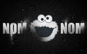 Nom Nom Cookie Monster Wallpaper