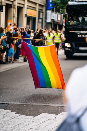 Non-binary Flag In Street Wallpaper