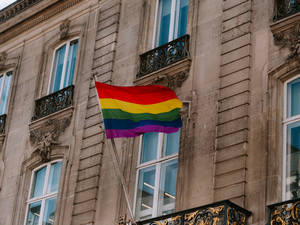 Non-binary Flag Symbolizing Lgbt+ Community Wallpaper