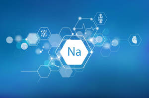 Non-volatile Sodium Illustration Blue Background Wallpaper